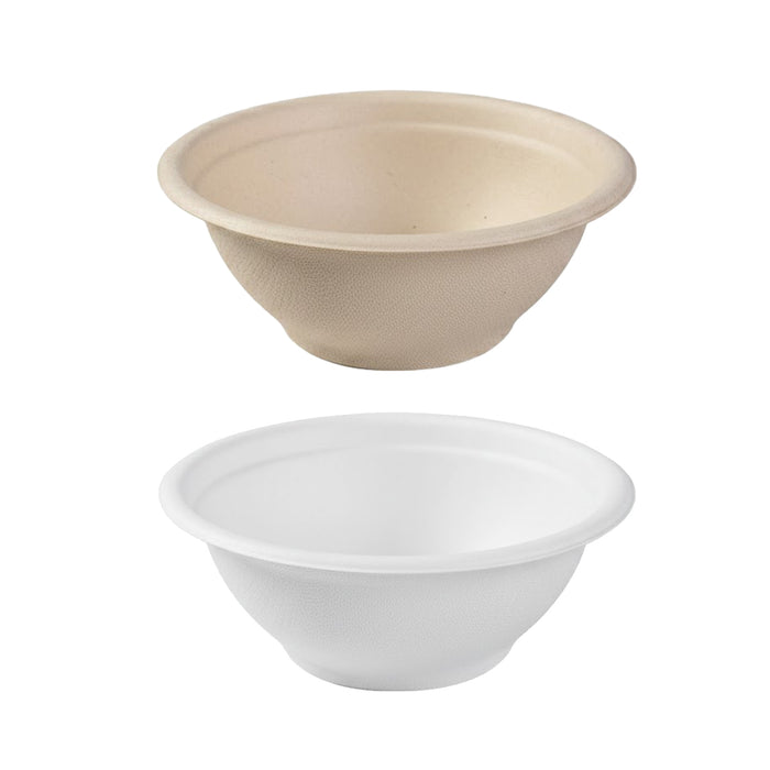 100 Pcs Sugarcane Fibre Paper Bowls Waterproof Oil Proof