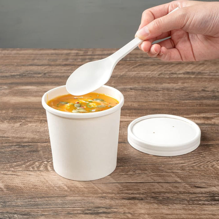 50 Pcs Kraft Paper Bowls 235ml and 350ml Leak-Proof