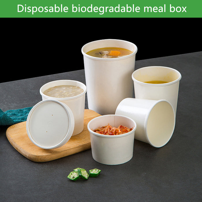 50 Pcs Kraft Paper Bowls 235ml and 350ml Leak-Proof