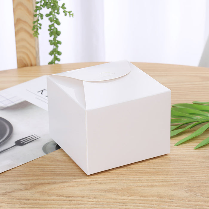 100 Pcs Square Kraft Paper Pastry Box for Cake Dessert 2 Sizes