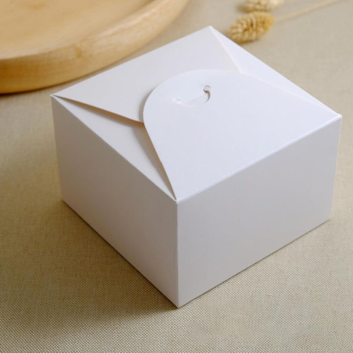 100 Pcs Square Kraft Paper Pastry Box for Cake Dessert 2 Sizes