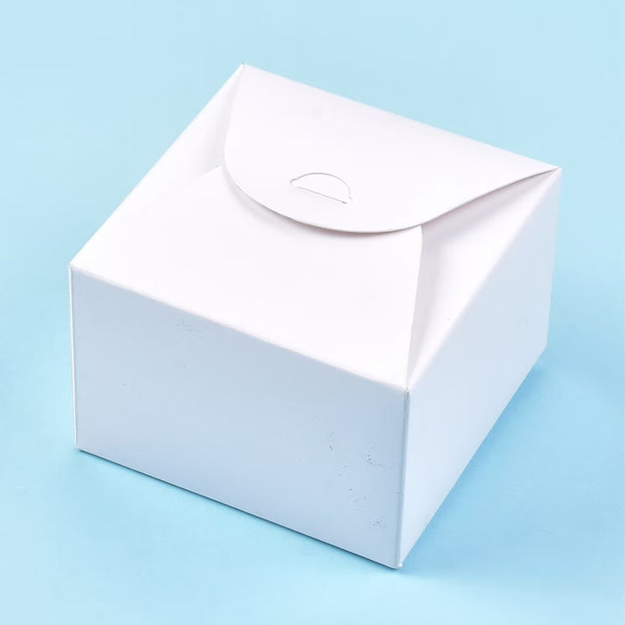 100 Pcs Square Kraft Paper Pastry Box for Cake Dessert 2 Sizes
