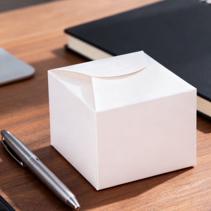 100 Pcs Square Kraft Paper Pastry Box for Cake Dessert 2 Sizes