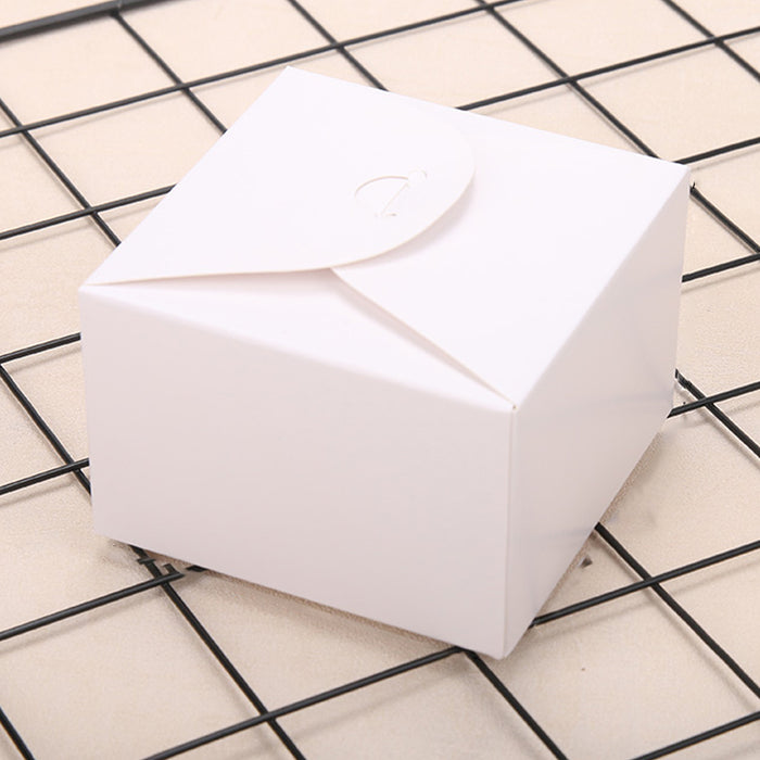 100 Pcs Square Kraft Paper Pastry Box for Cake Dessert 2 Sizes
