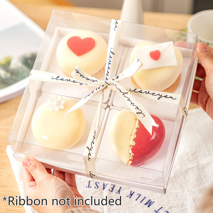 20 Pcs Transparent Dessert Packing Boxes with Clear Lid for Donuts and Pastries