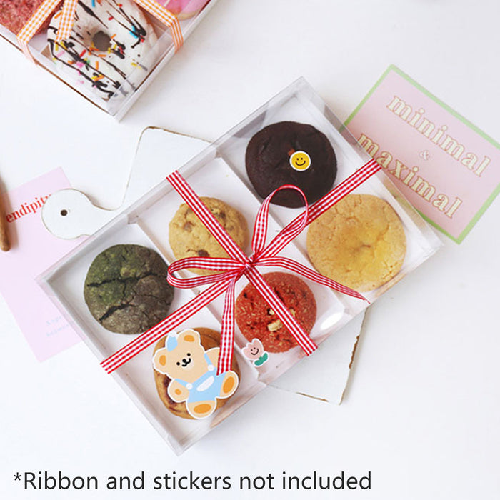 20 Pcs Transparent Dessert Packing Boxes with Clear Lid for Donuts and Pastries