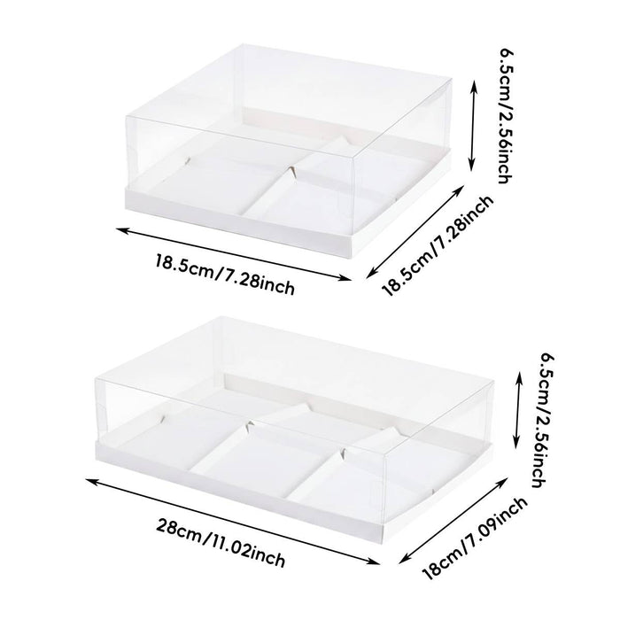 Disposable PET Transparent Egg Tart Baking Box in 2 Sizes
