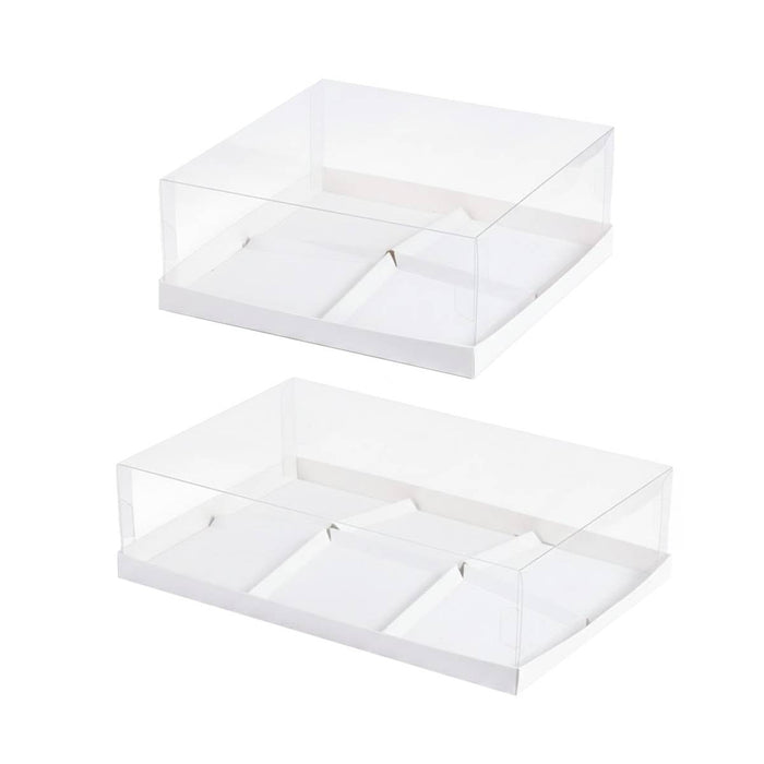 Disposable PET Transparent Egg Tart Baking Box in 2 Sizes