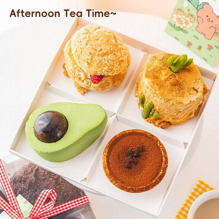Disposable PET Transparent Egg Tart Baking Box in 2 Sizes