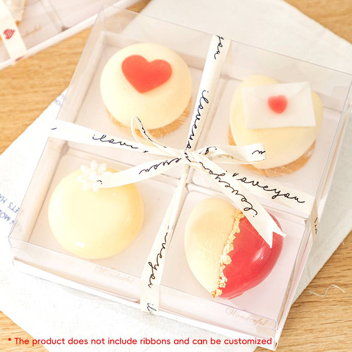 Disposable PET Transparent Egg Tart Baking Box in 2 Sizes