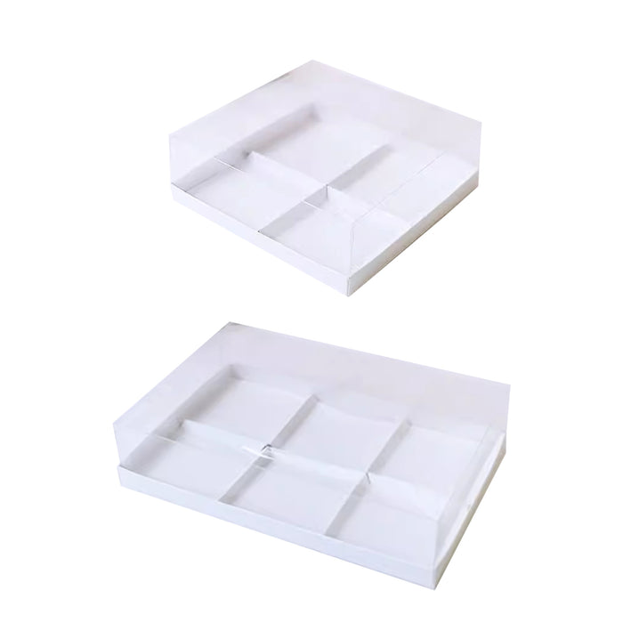 20 Pcs Transparent Dessert Packing Boxes with Clear Lid for Donuts and Pastries