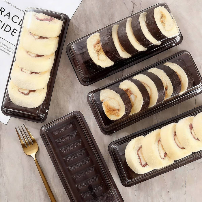 100 Pcs Four-Grid Pastry Box for Moon Cake Puff and Souffle 2 Colors