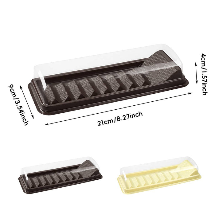 100 Pcs Four-Grid Pastry Box for Moon Cake Puff and Souffle 2 Colors
