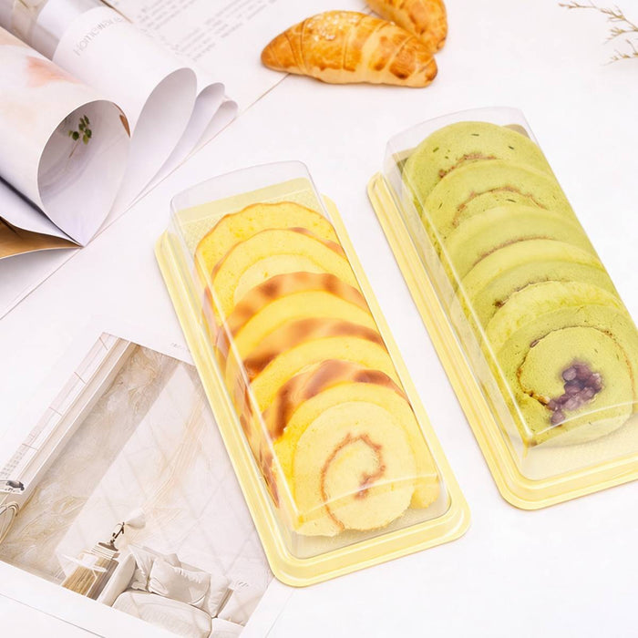 100 Pcs Four-Grid Pastry Box for Moon Cake Puff and Souffle 2 Colors