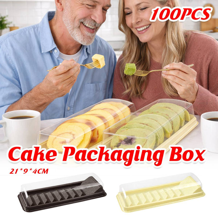 100 Pcs Four-Grid Pastry Box for Moon Cake Puff and Souffle 2 Colors