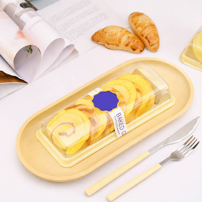 100 Pcs Four-Grid Pastry Box for Moon Cake Puff and Souffle 2 Colors