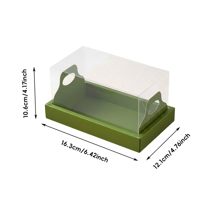 10 Pcs Clear Cake Box with Insert Tray for Cupcake and Pastry Display in 3 Colors