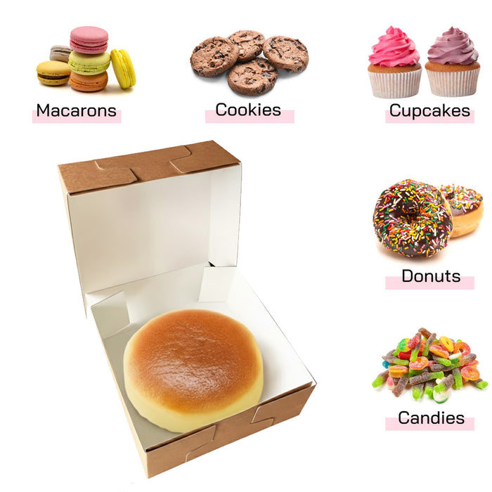 20 Pcs Food-Grade Kraft Paper Takeaway Boxes Disposable Catering Containers