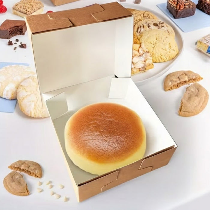 20 Pcs Food-Grade Kraft Paper Takeaway Boxes Disposable Catering Containers