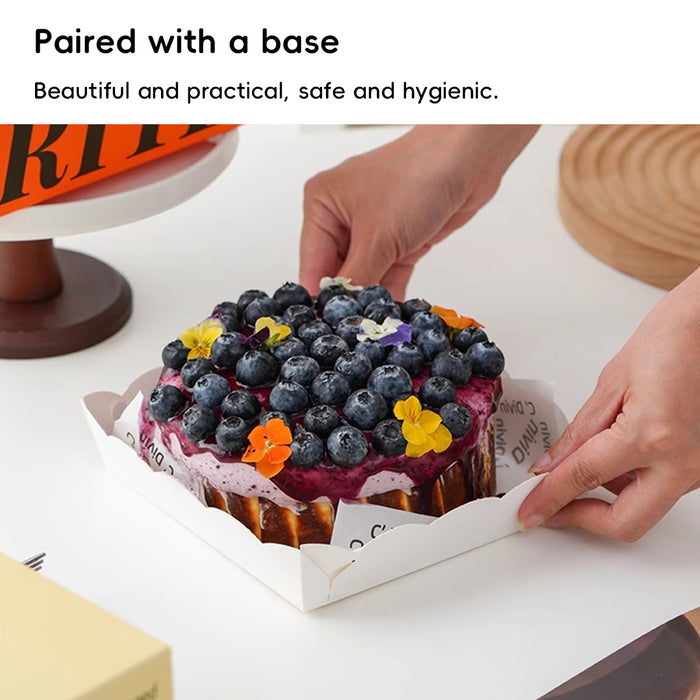 10 Pcs Clear Window Cake Dessert Takeaway Boxes Stackable in 3 Colors