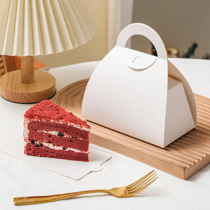 Reusable Cake Slice Container with Handle for Tiramisu Mousse and Pastry