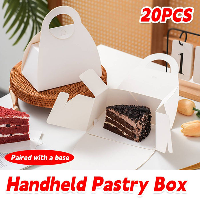 Reusable Cake Slice Container with Handle for Tiramisu Mousse and Pastry