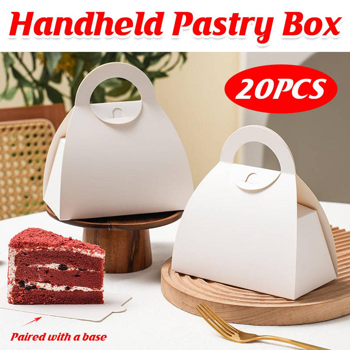 Reusable Cake Slice Container with Handle for Tiramisu Mousse and Pastry