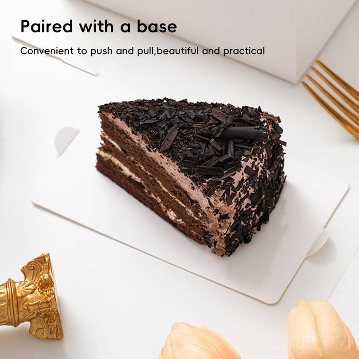 Reusable Cake Slice Container with Handle for Tiramisu Mousse and Pastry