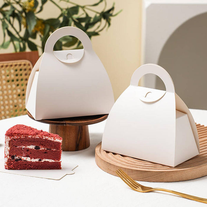 Reusable Cake Slice Container with Handle for Tiramisu Mousse and Pastry
