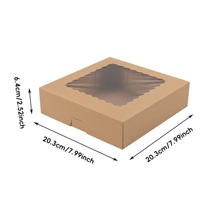 30 Pcs Window Cupcake Dessert Packaging Boxes Kraft Easy Assemble