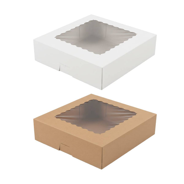 30 Pcs Window Cupcake Dessert Packaging Boxes Kraft Easy Assemble