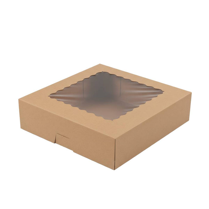 30 Pcs Window Cupcake Dessert Packaging Boxes Kraft Easy Assemble