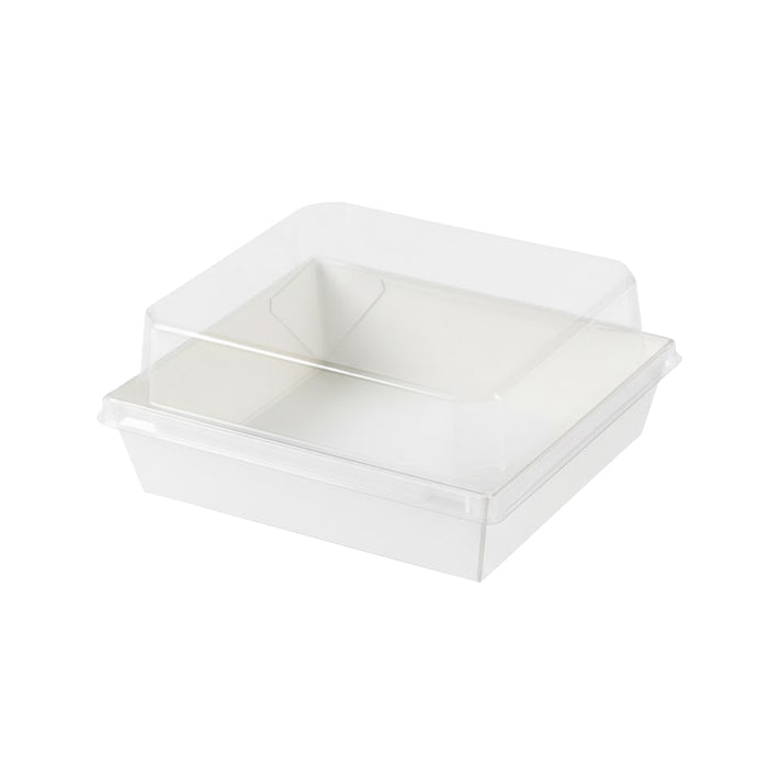 50 Pcs Cake and Sandwich Takeaway Boxes with Transparent PRT Lid