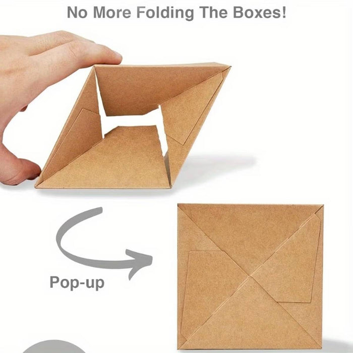 50 Pcs Transparent Window Cupcake Box White or Kraft 3.5 Inch