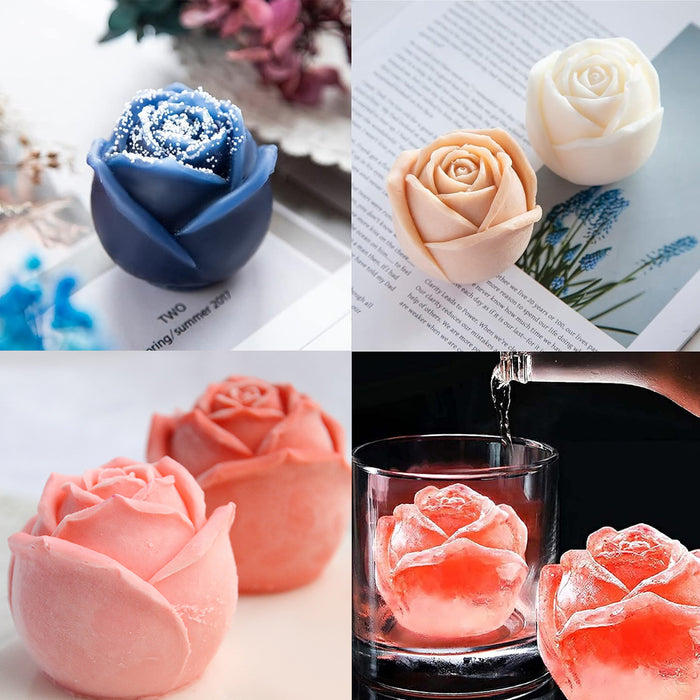 6 Cavity Rose Silicone Mould For Cakes And Chocolates