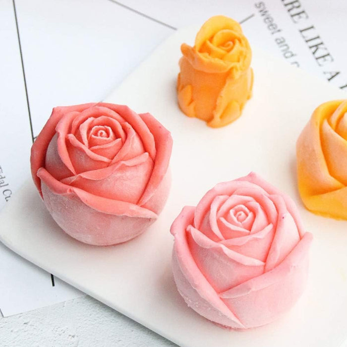 6 Cavity Rose Silicone Mould For Cakes And Chocolates