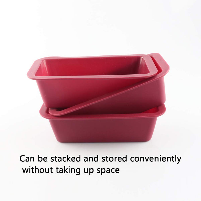 4PCS Silicone Bread Loaf Mould Nonstick Rectangular Baking Trays