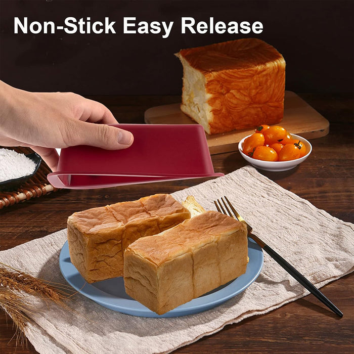 4PCS Silicone Bread Loaf Mould Nonstick Rectangular Baking Trays