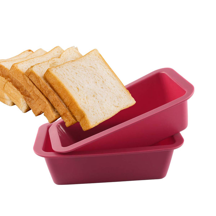 4PCS Silicone Bread Loaf Mould Nonstick Rectangular Baking Trays