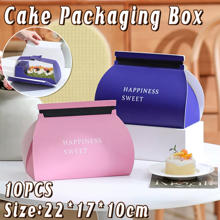 10pcs Pastry Packaging Boxes - Elegant Cake and Dessert Boxes