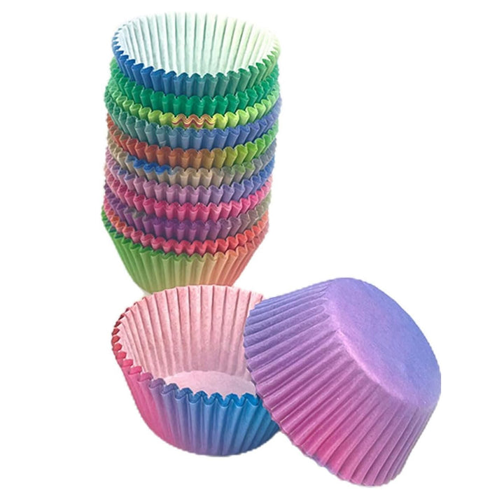 300 Pcs Gradient Cupcake Paper Cases Muffin Liners Food Grade