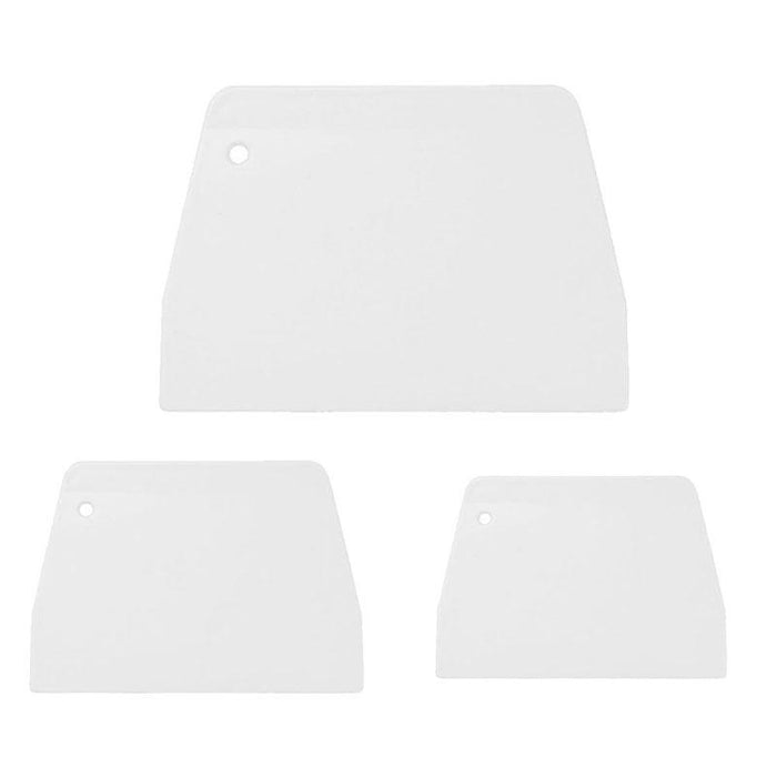 3pcs Plastic Dough Scraper Set Baking Pastry Cutter for Kitchen Use
