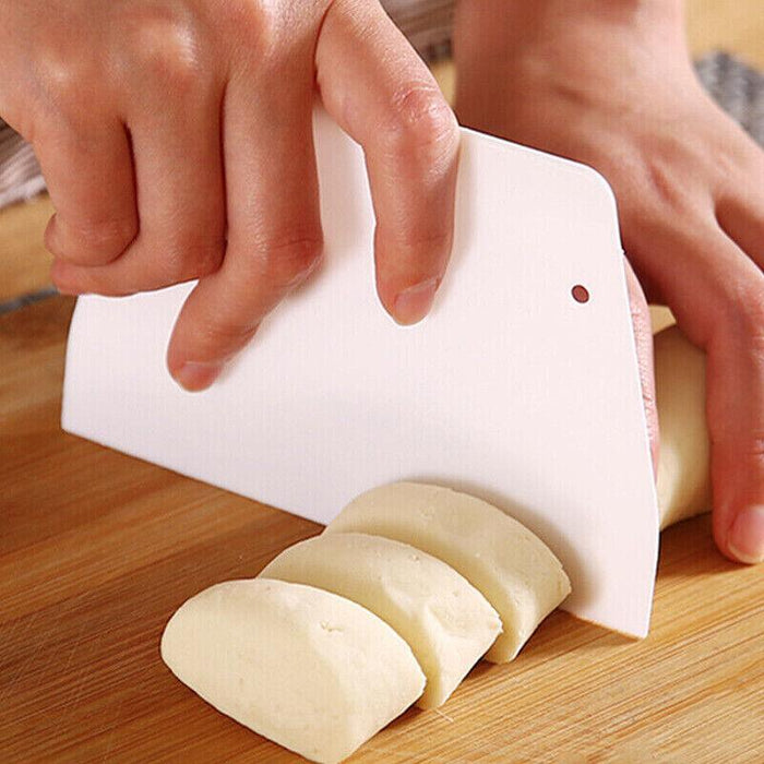 3pcs Plastic Dough Scraper Set Baking Pastry Cutter for Kitchen Use
