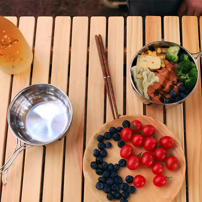 Outdoor Stainless Steel Camping Cookware set of 8