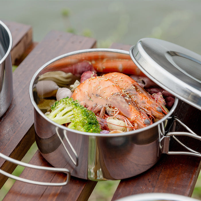 Outdoor Stainless Steel Camping Cookware set of 8