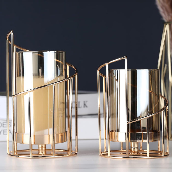 Wrought Iron Candle Holder, Wedding Candlestick Ornament Dinner Table Decor