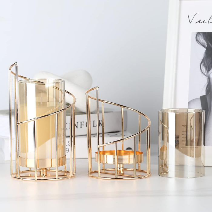 Wrought Iron Candle Holder, Wedding Candlestick Ornament Dinner Table Decor