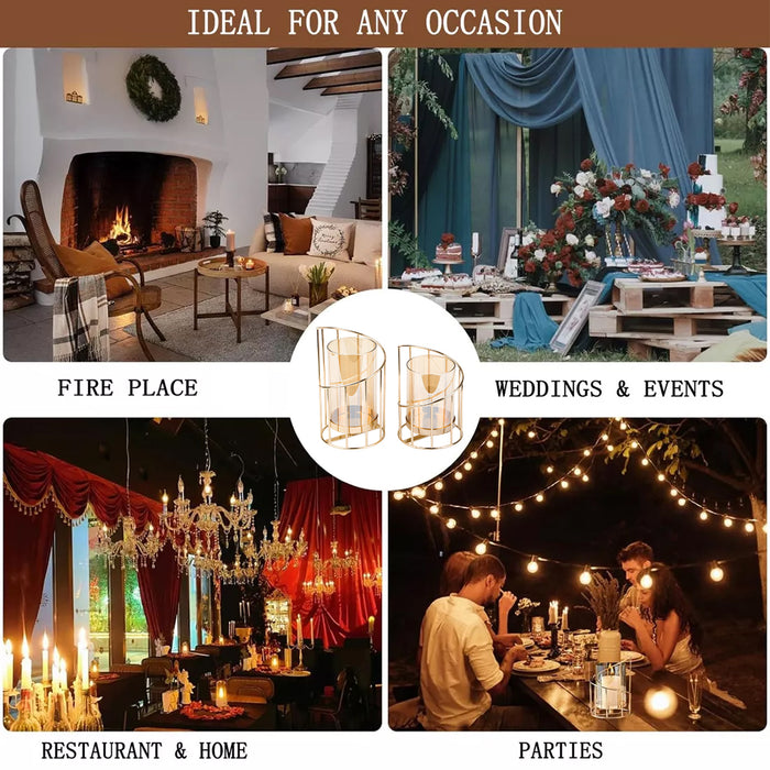 Wrought Iron Candle Holder, Wedding Candlestick Ornament Dinner Table Decor