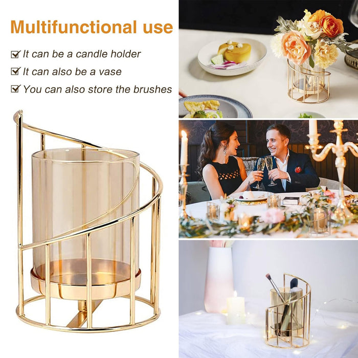 Wrought Iron Candle Holder, Wedding Candlestick Ornament Dinner Table Decor