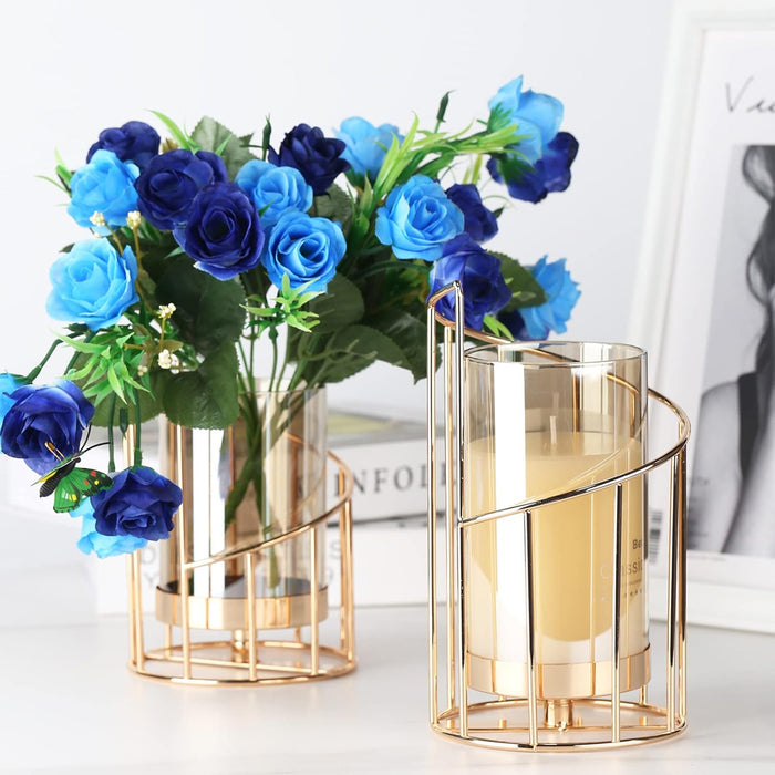 Wrought Iron Candle Holder, Wedding Candlestick Ornament Dinner Table Decor